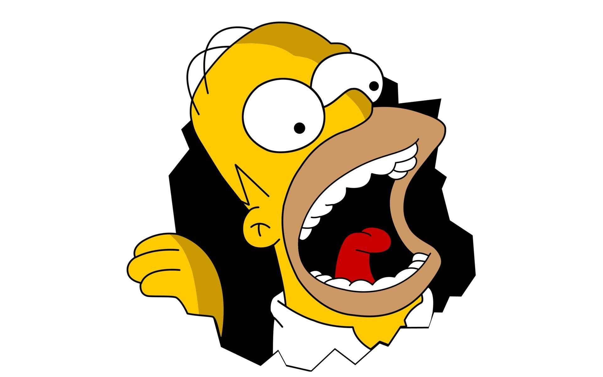 (homer From The Simpsons With Open Mouth) Wallpaper