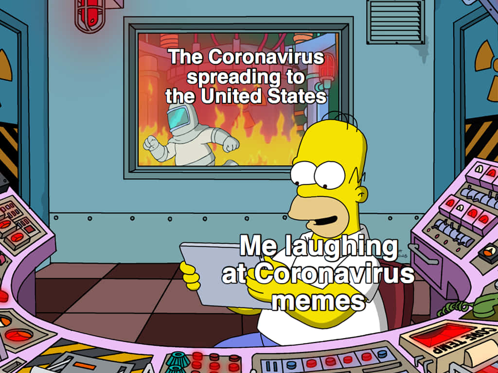 Homer In A Coronavirus Funny Meme Wallpaper