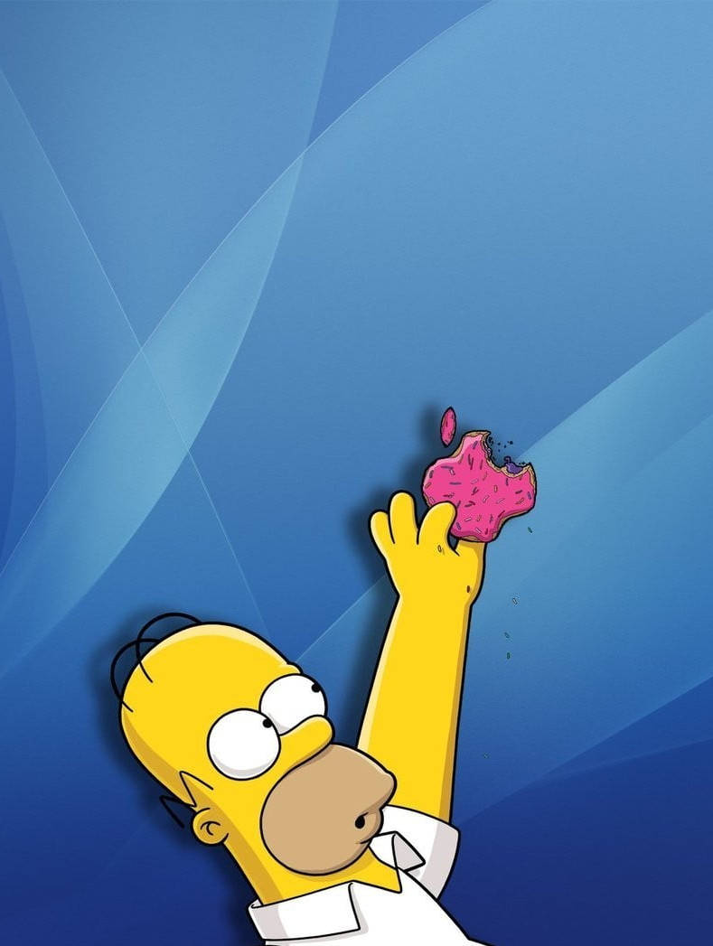 Homer Simpson Apple Wallpaper