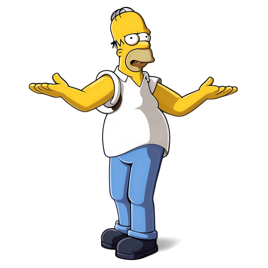 Download Homer Simpson Cartoon Character Png Rpj | Wallpapers.com