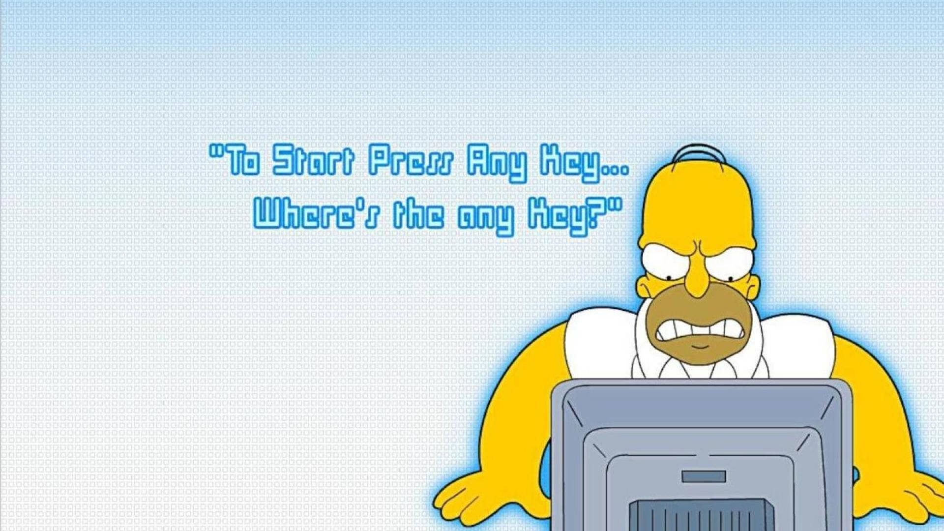 Homer Simpson Computer Humor Meme Wallpaper
