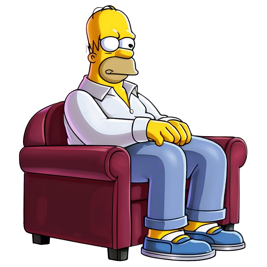 Homer Simpson Couch Potato Png 05212024 PNG