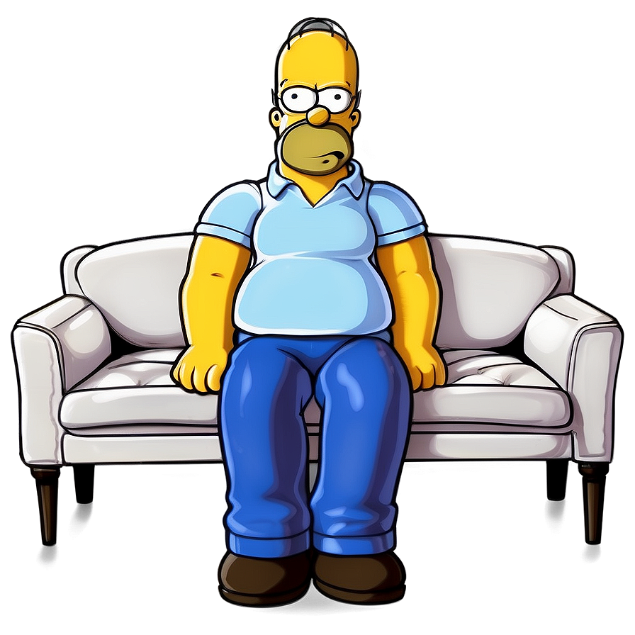 Homer Simpson Couch Potato Png Yhg90 PNG