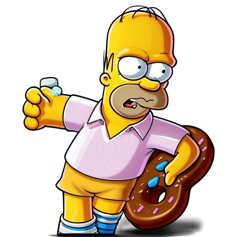 Download Homer Simpson Donut Lover Png 05212024 | Wallpapers.com