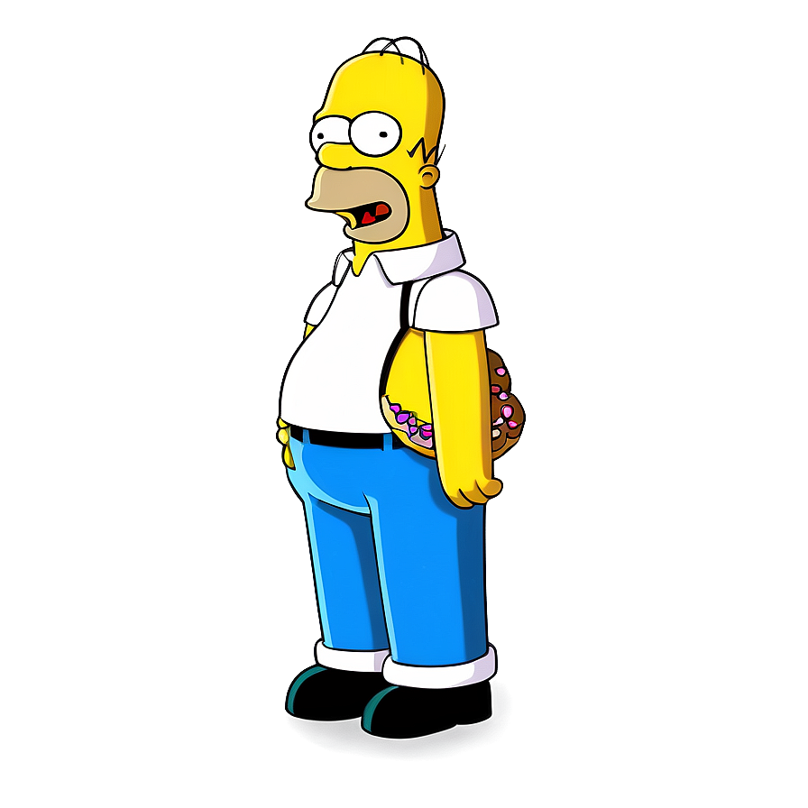 Download Homer Simpson Eating Donut Png 05212024 | Wallpapers.com