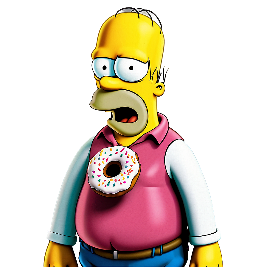 Download Homer Simpson Eating Donut Png 91 | Wallpapers.com