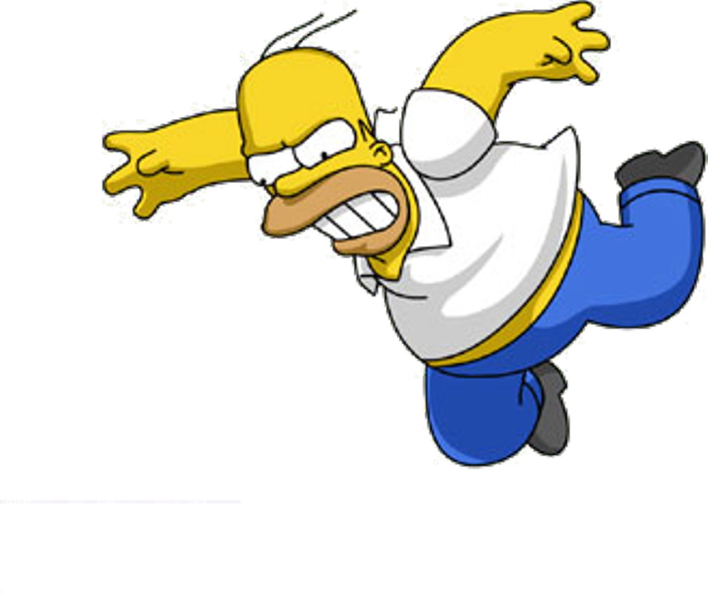 Homer Simpson Falling Down PNG