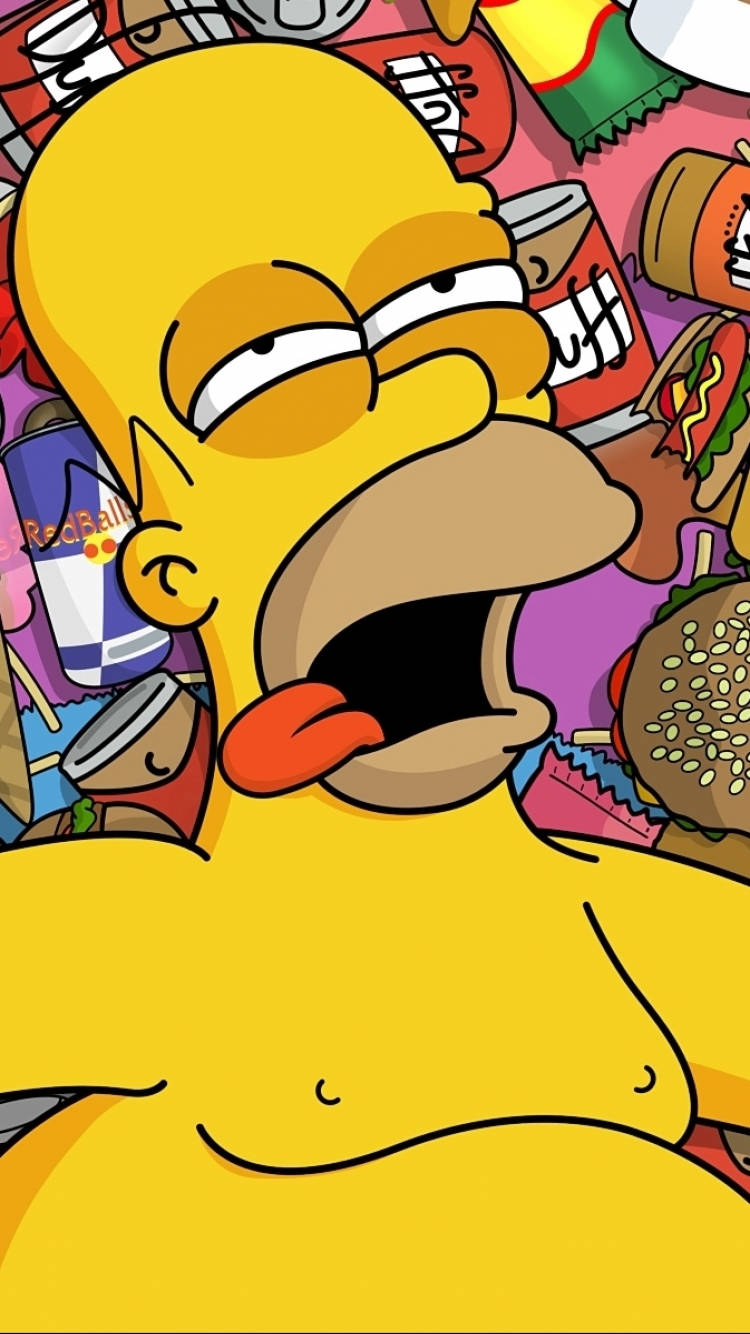 Homer Simpson Funny Drunk Face Wallpaper