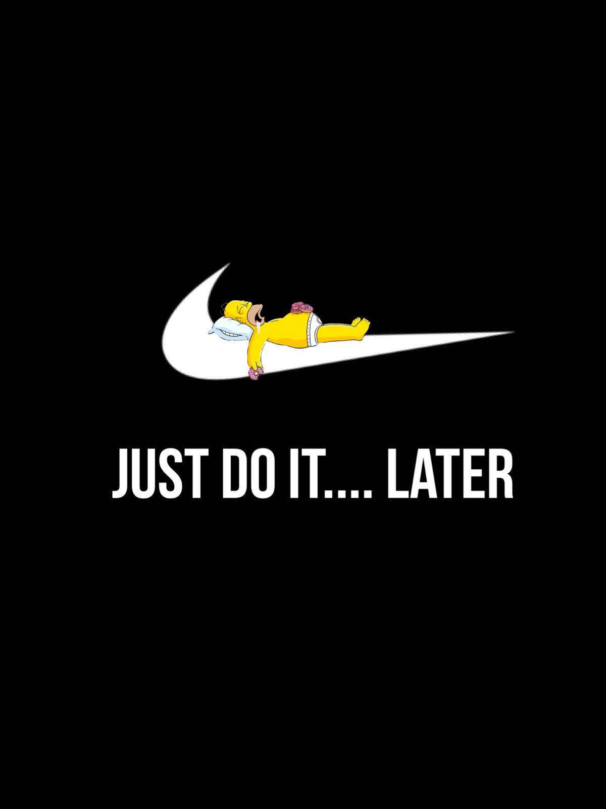 Homer Simpson Funny Nike Parody Wallpaper