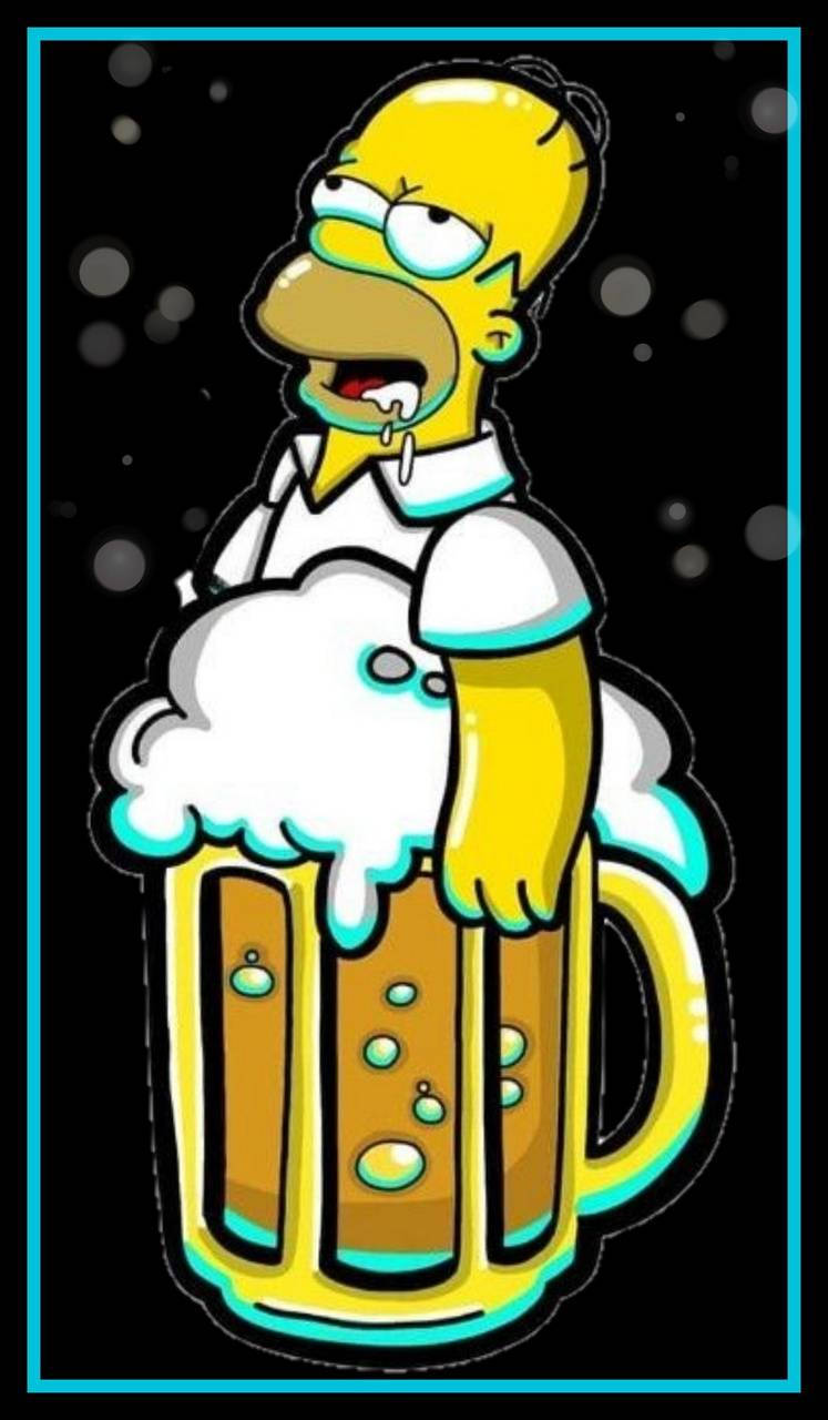 Drunk Homer Simpson Funny Wallpaper