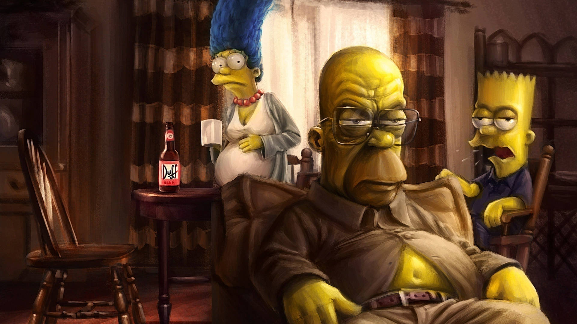 Skrattarhögt Med Homer Simpson På Datorskärmen. Wallpaper