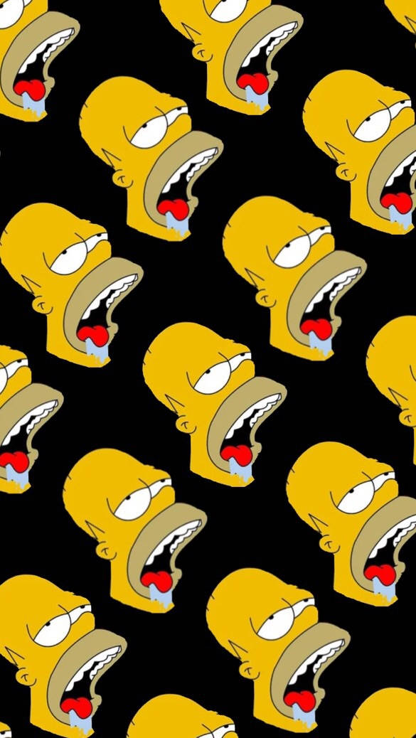 Multiple Homer Simpson Funny Wallpaper