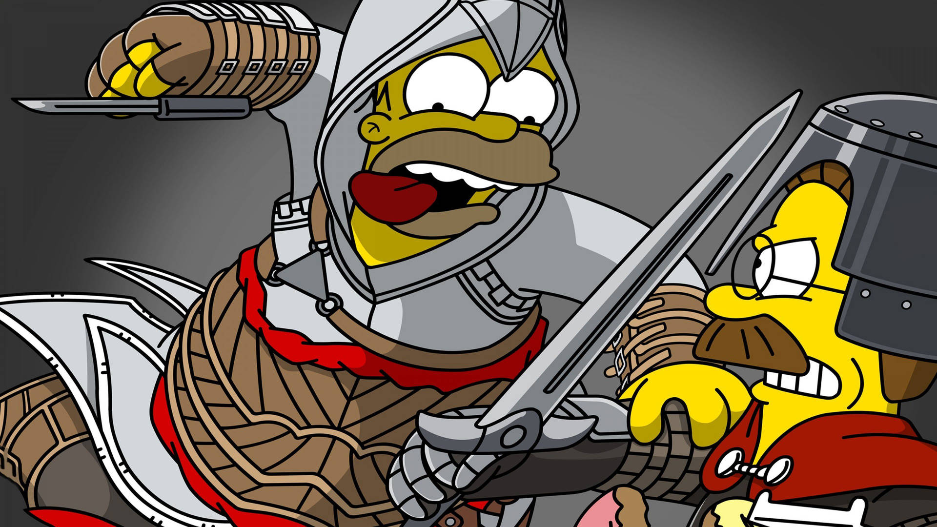 Knight Armored Homer Simpson Funny Wallpaper