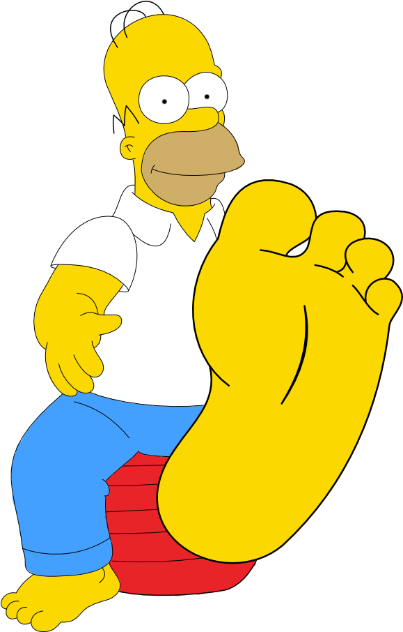 Homer Simpson Giant Foot Illustration.png PNG