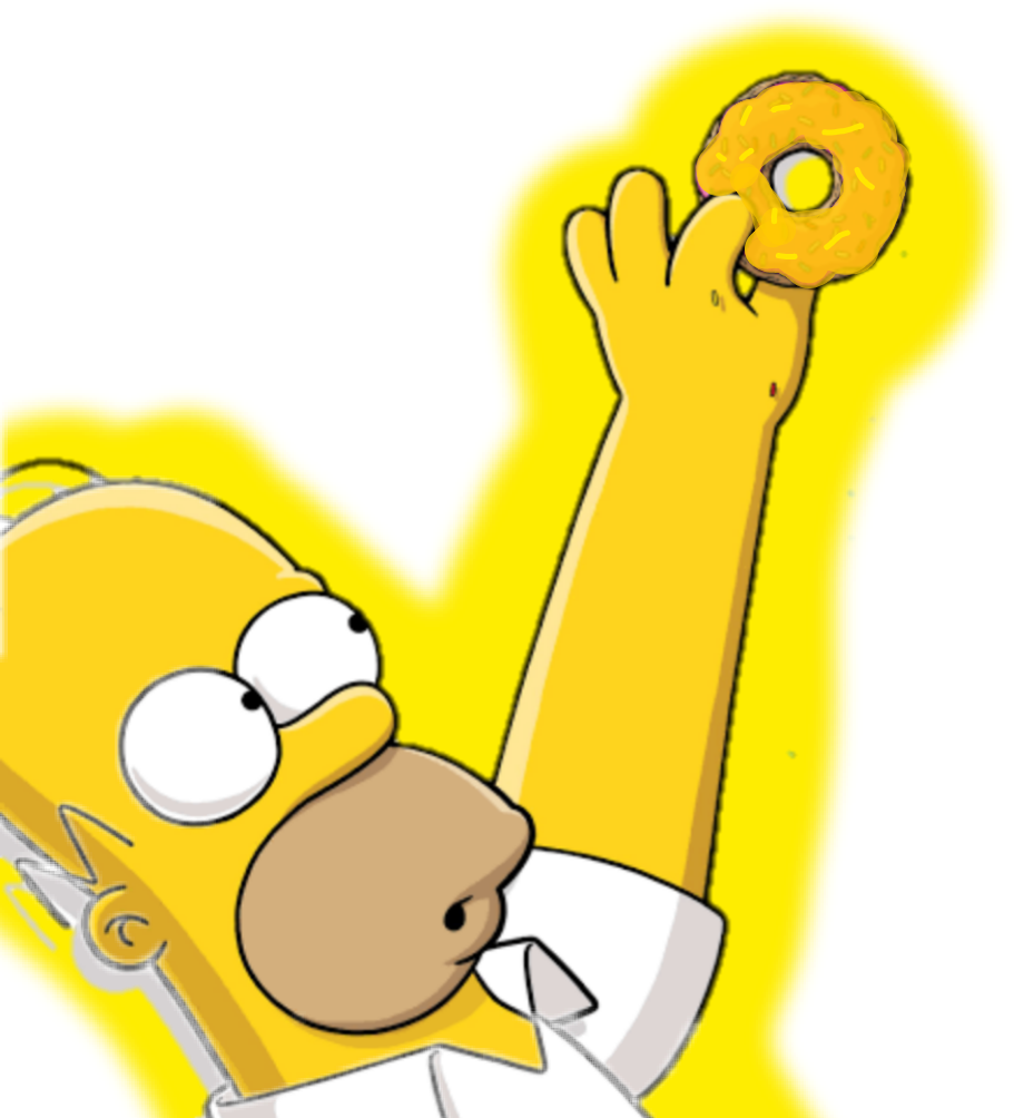 Download Homer Simpson Holding Donut | Wallpapers.com