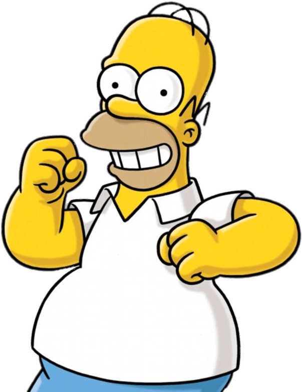 Homer Simpson Pointing Gesture PNG