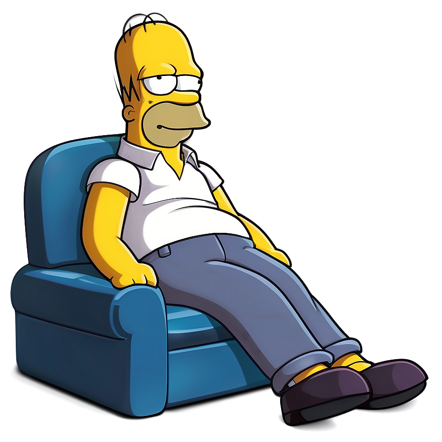 Homer Simpson Relaxing Day Png Dna PNG