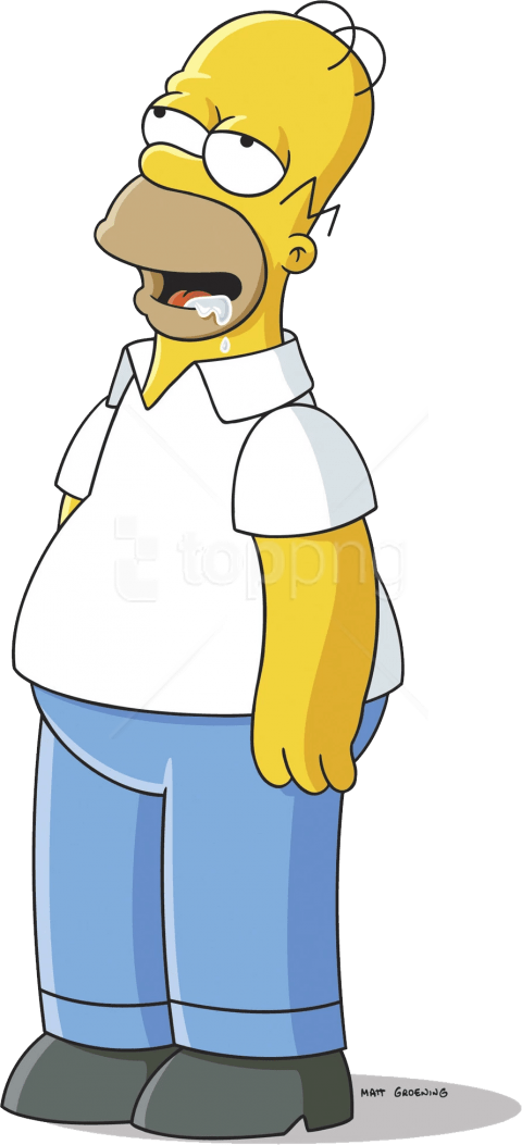 Homer Simpson Standing Casual Pose PNG