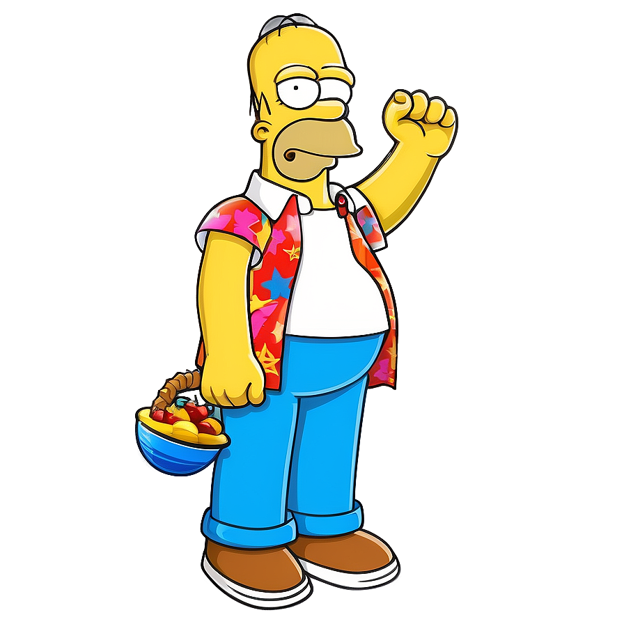 Download Homer Simpson Summer Fun Png Jba | Wallpapers.com