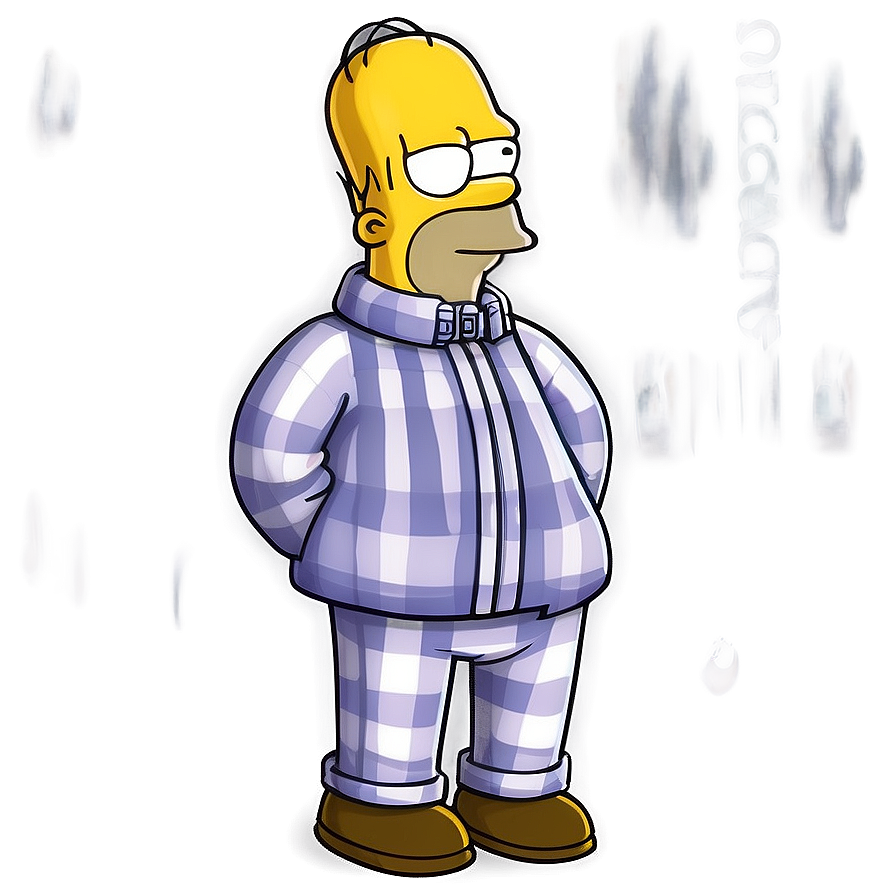 Homer Simpson Winter Cold Png 05212024 PNG