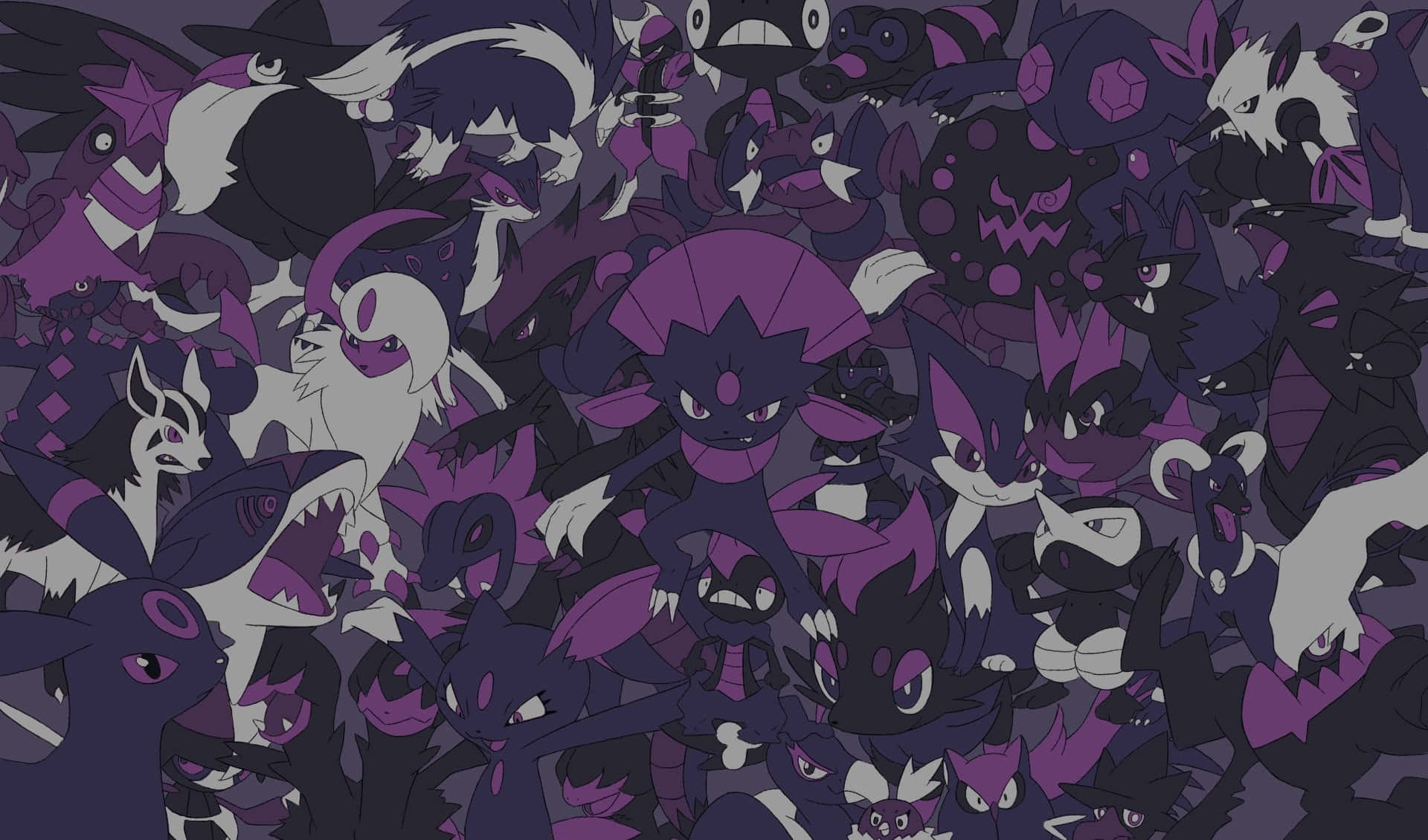 Unleashing Darkness - Honchkrow and Other Dark Pokemon in Their Element Wallpaper