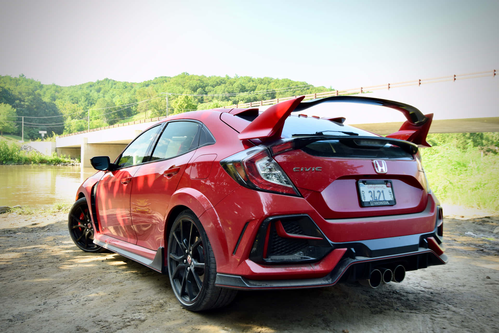 A must-have for speed and style - The Honda Civic Type R Wallpaper