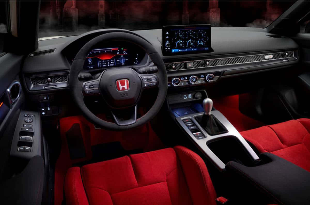 Kännkraften Av Honda Civic Type R Genom Datorskärms- Eller Mobilbakgrundsbild. Wallpaper