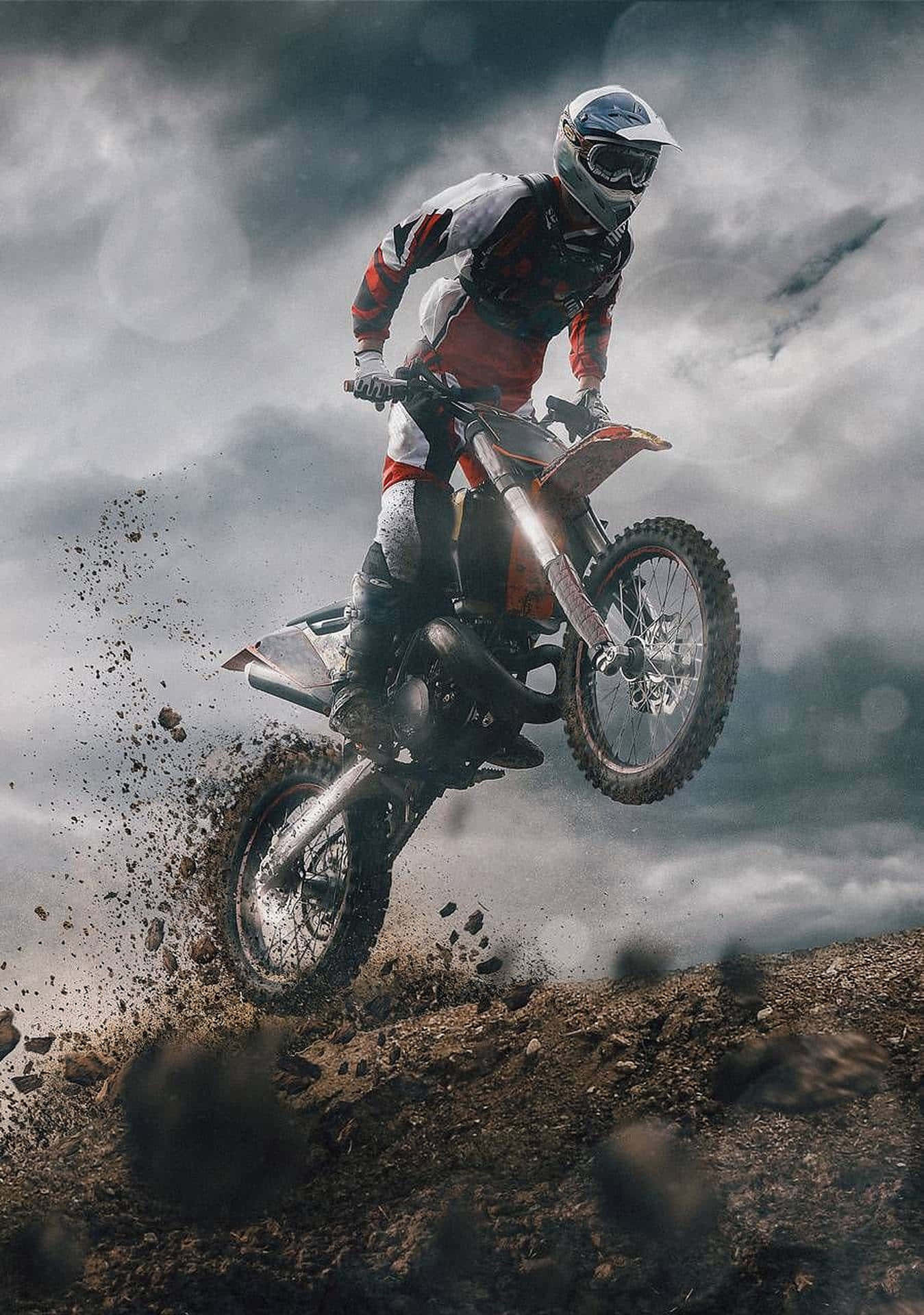 Tackle the Great Outdoors with Honda Dirt Bike Wallpaper