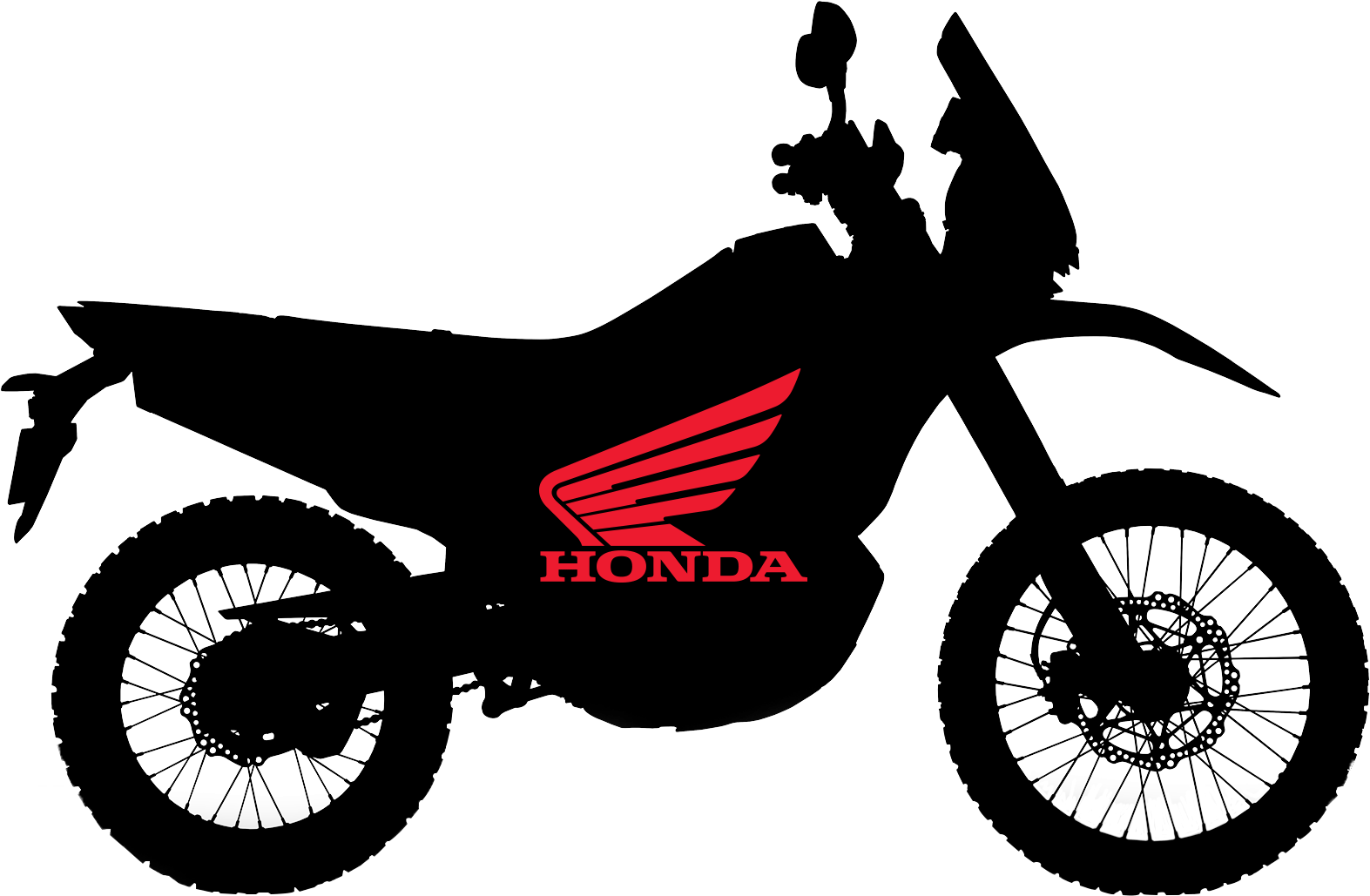 Honda Dirt Bike Silhouette PNG