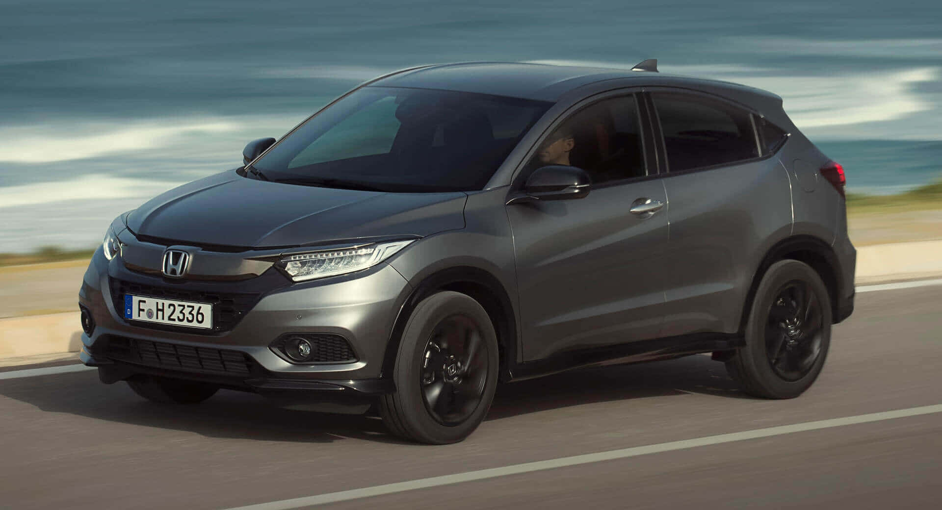 Sleek and Stylish Honda HR-V in a Scenic View Wallpaper