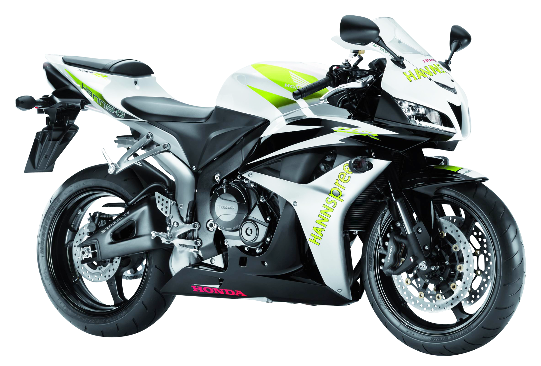 Honda Sportbike White Green Livery PNG