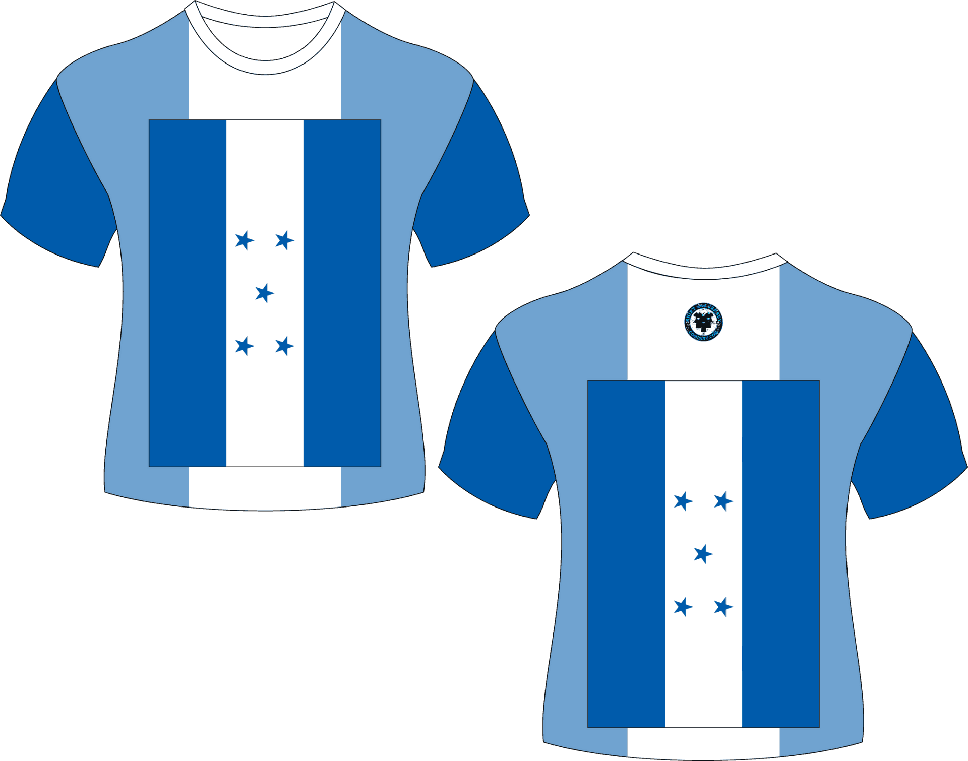 Honduras Football Jersey Design PNG