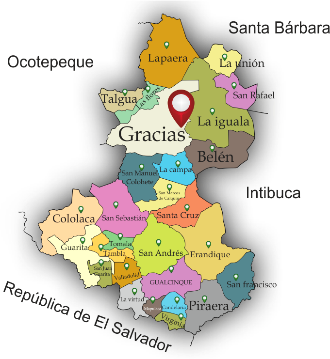 Honduras Lempira Department Map PNG