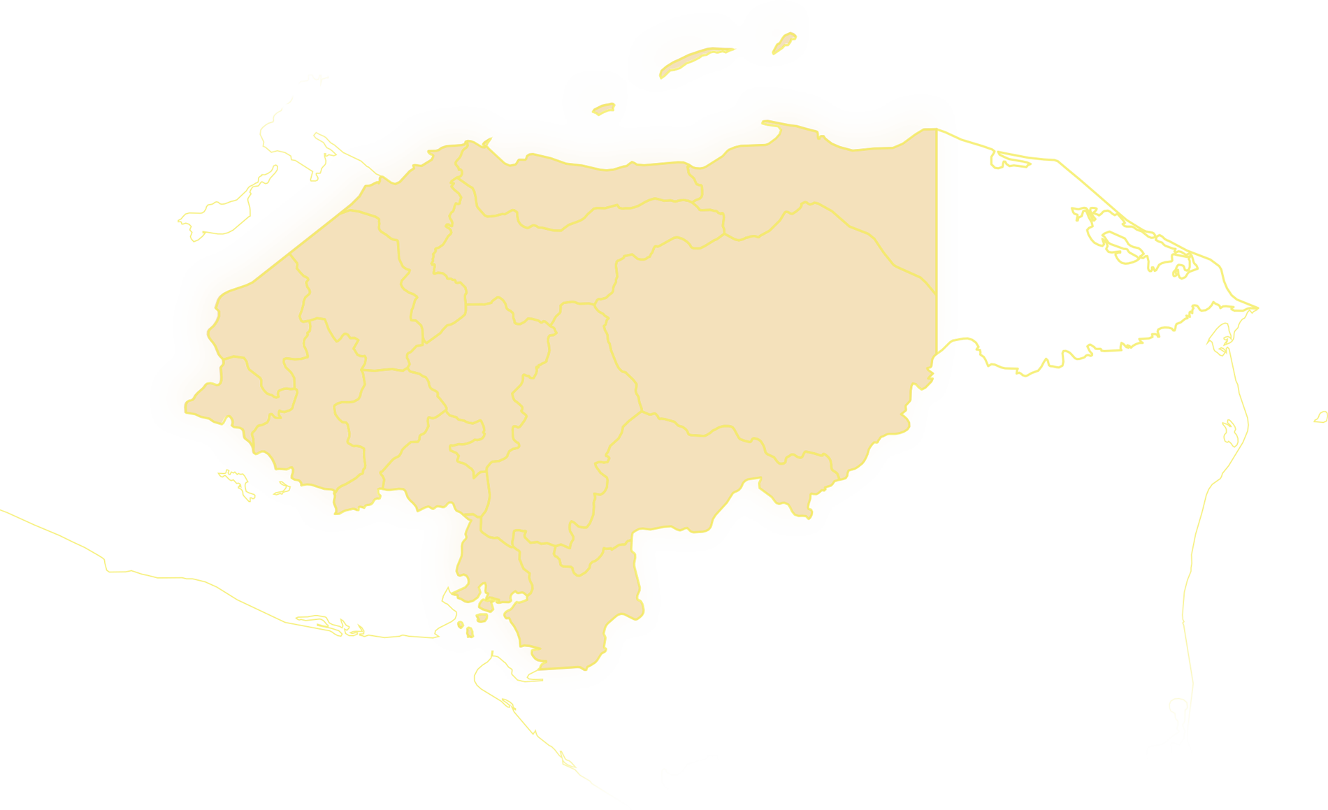 Honduras Map Outline PNG