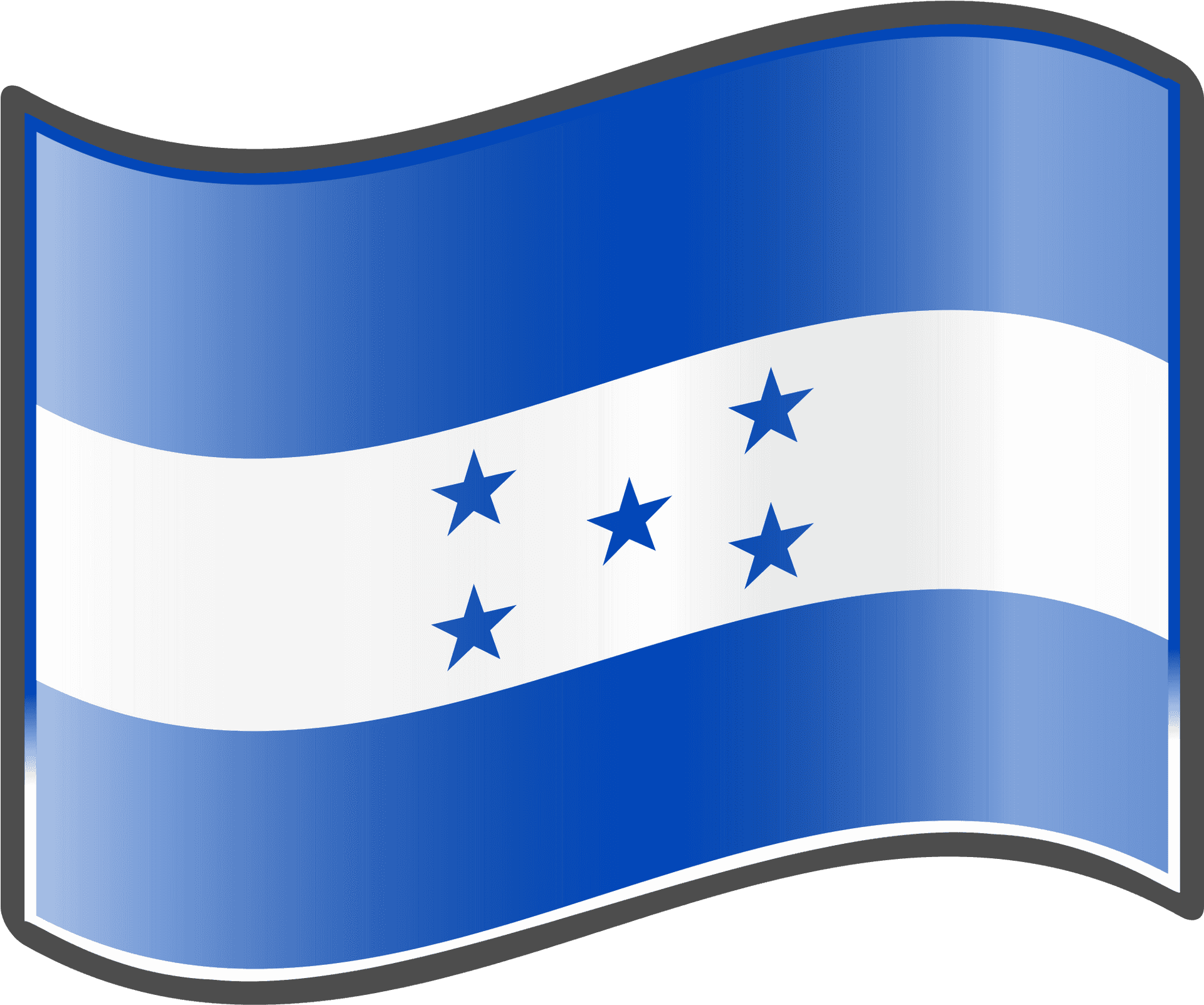 Honduras National Flag Waving PNG