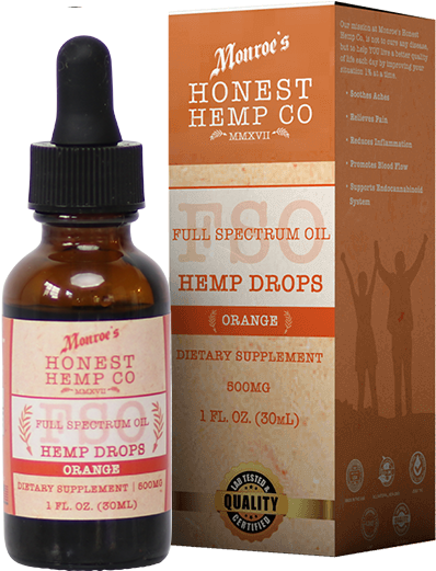 Honest Hemp Co Orange Hemp Drops PNG