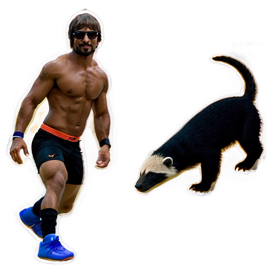 Honey Badger Action Pose Png Edt PNG