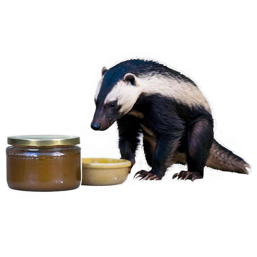 Honey Badger Feeding Moment Png Hig PNG