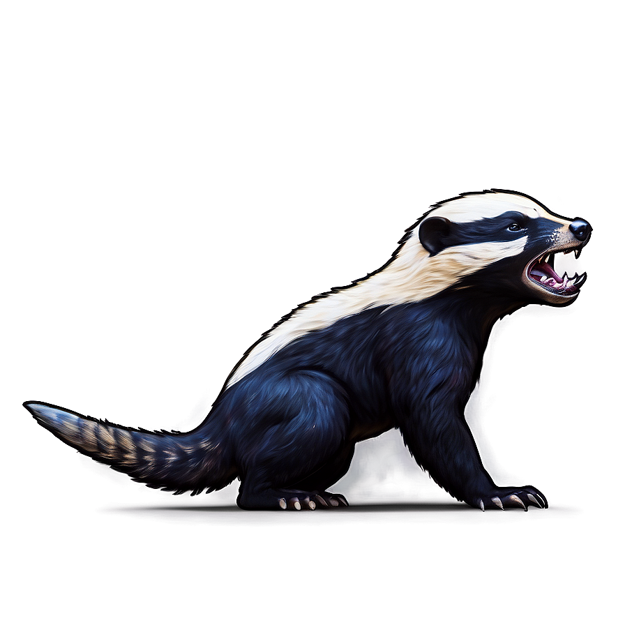 Honey Badger Fighting Stance Png 06252024 PNG