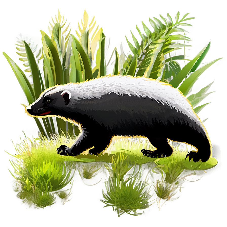 Honey Badger Forest Background Png 06252024 PNG