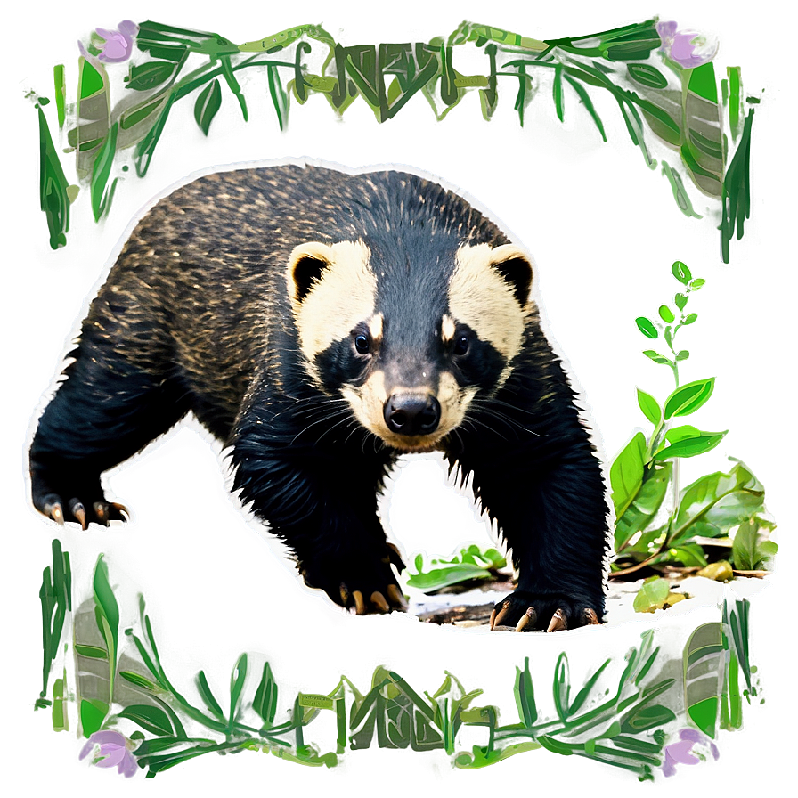 Honey Badger Forest Background Png Yqc51 PNG