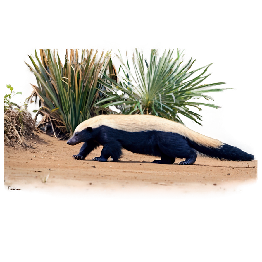 Honey Badger Habitat Scene Png Pxt PNG