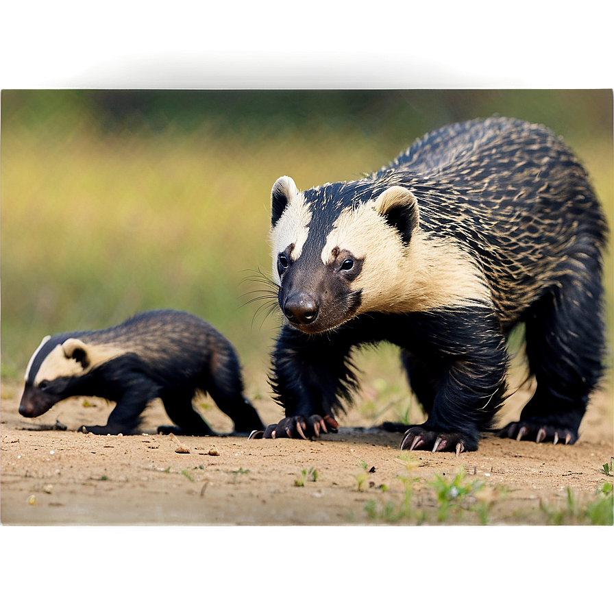 Honey Badger With Cubs Png 62 PNG