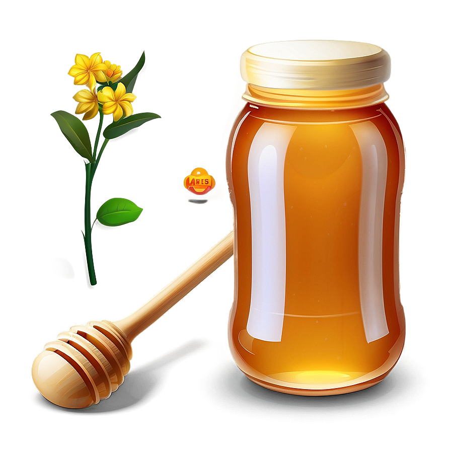 Honey Jar On Table Png 06212024 PNG