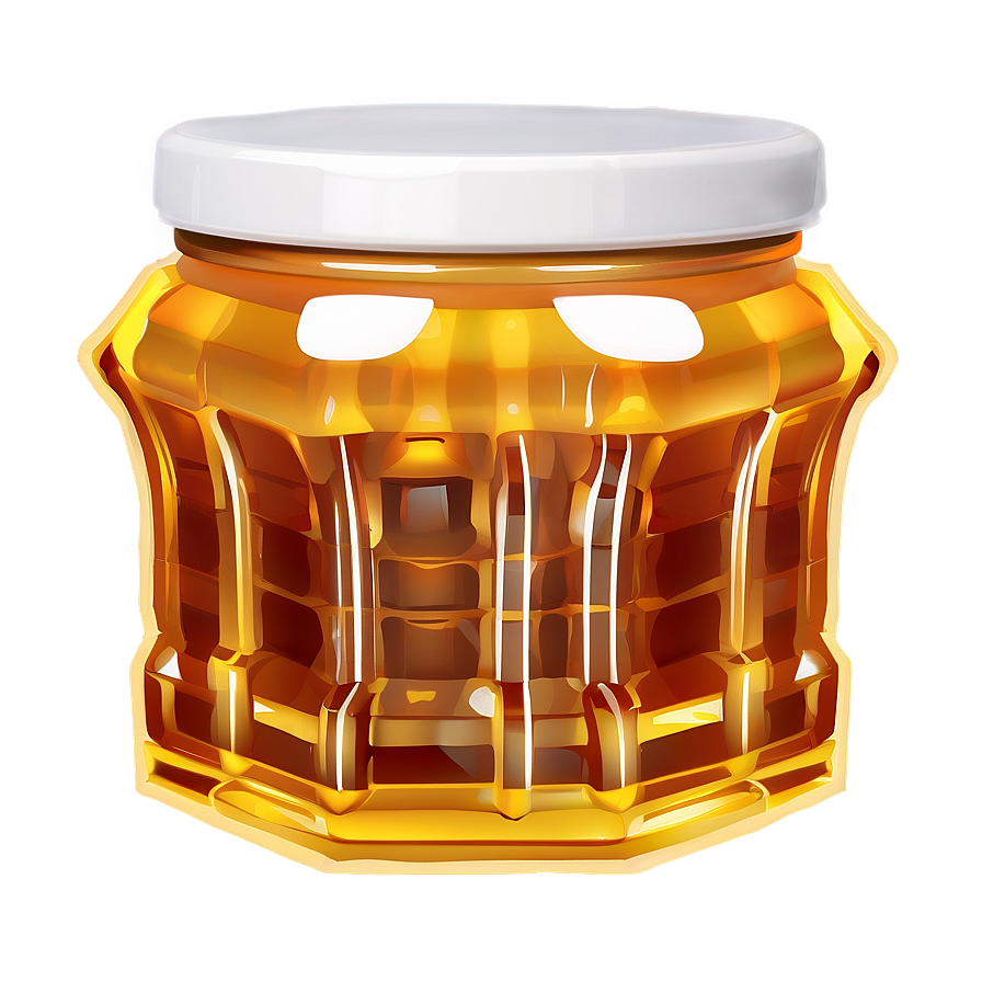 Honey Jar With Comb Png 06212024 PNG