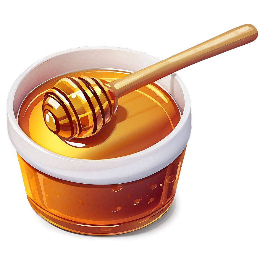 Honey Jar With Dipper Png 06212024 PNG