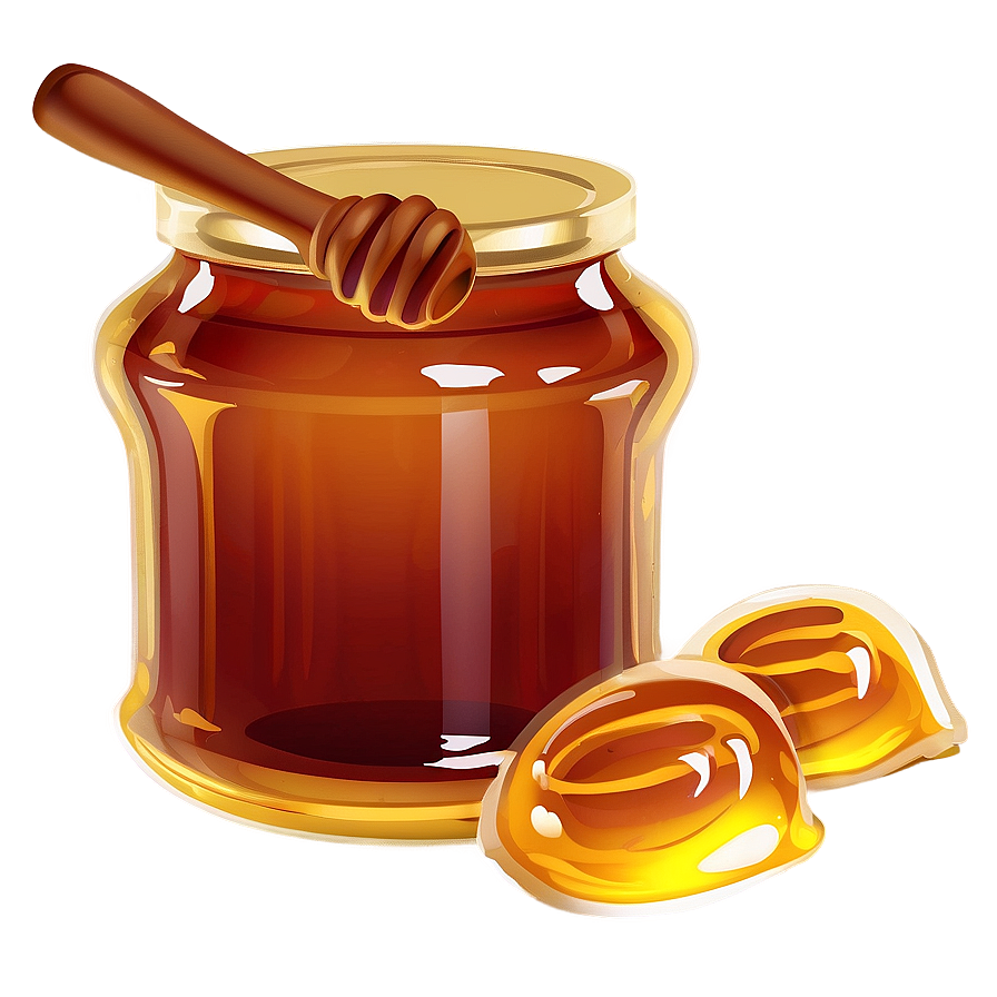 Honey Jar With Dipper Png Fne PNG