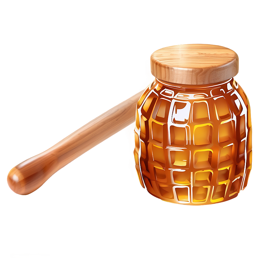 Honey Jar With Scoop Png Dep58 PNG