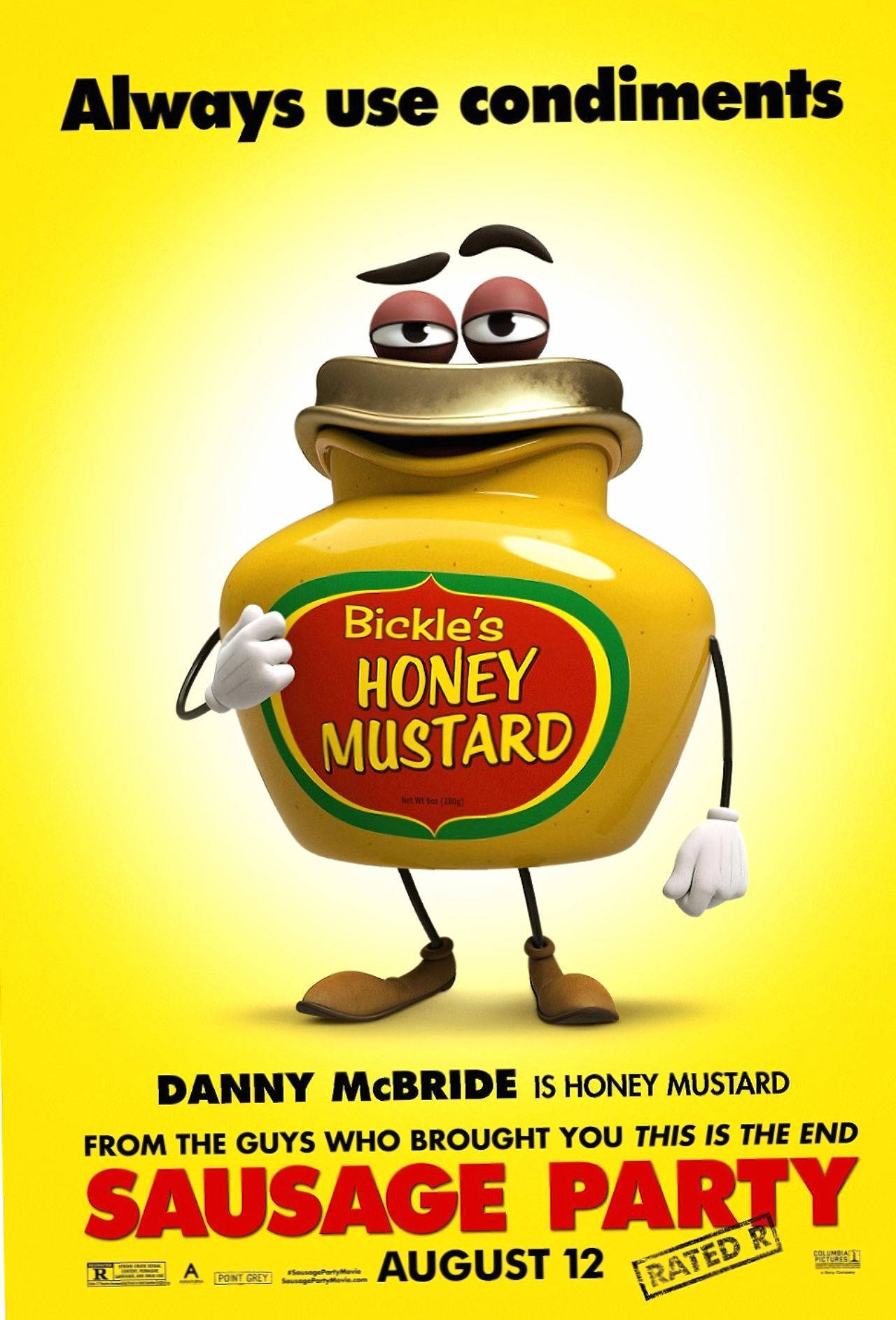 Honey Mustard Condiment Sausage Party Wallpaper