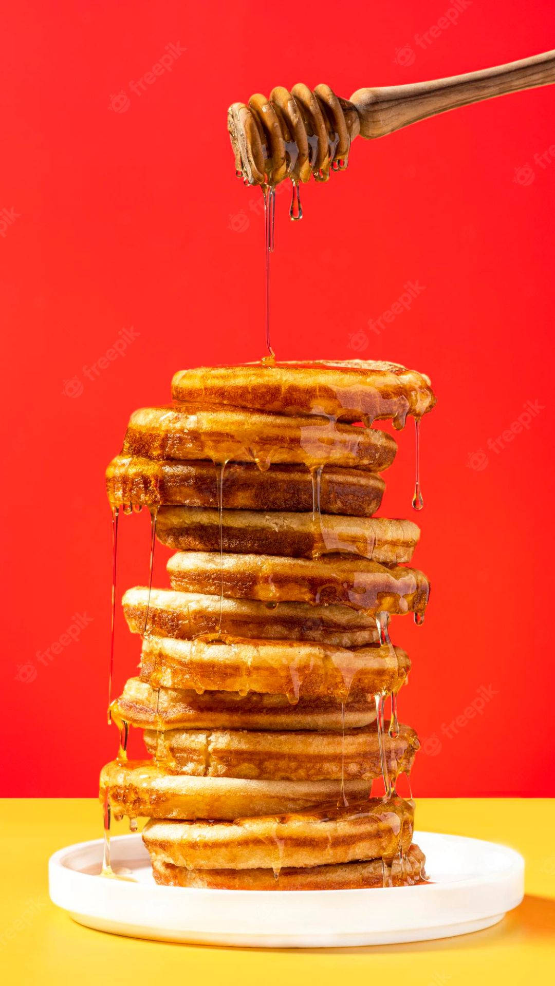 Honey Overload On Pancakes